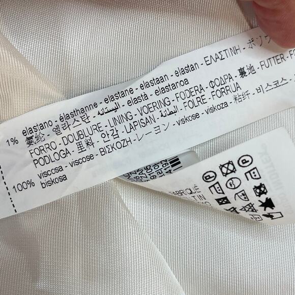 Zara Limited Edition White Blazer Mini Dress Women's Small Lined Twist Bow Rare - Picture 14 of 15